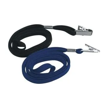 Náhrdelník Šňůrka na krk s klipem, modrá, 50 ks