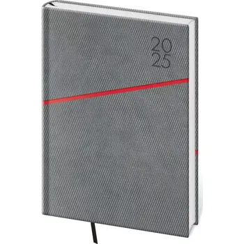 Diář Týdenní diář A5 Grife šedo/červený (DGR423-8-25)