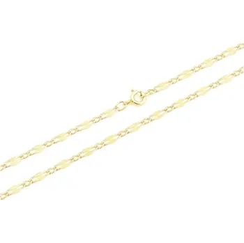 Řetízek Řetízek ze žlutého zlata figaro kávové zrno 45 cm ZLR0768F + DÁREK ZDARMA