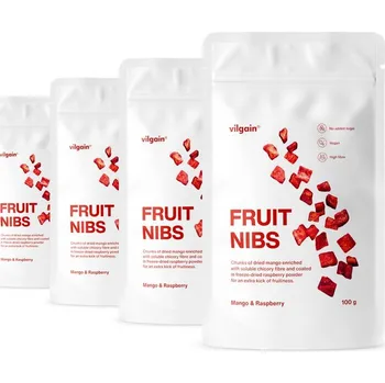 Sušené ovoce Vilgain Fruit Nibs – 4× Mango a malina 100 g