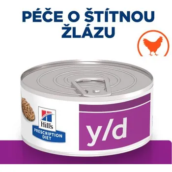 Krmivo pro kočku Hill's PD Cat Y/D Thyroid Care Chicken Stew konz. 156g