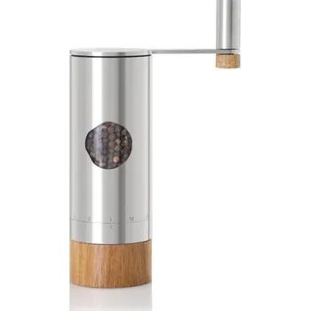 Kempingové nádobí AdHoc Mlýnek na pepř nebo sůl PowerMilll, CeraCut,XL ocel dřevo akrylát 20cm