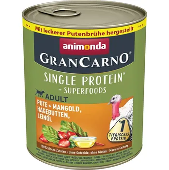 Pro psa Animonda GranCarno KRŮTA + MANGOLD ŠÍPEK LNĚNÝ OLEJ 24x800g