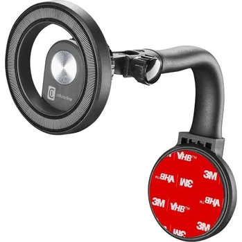 Pouzdro na mobilní telefon Cellularline Univerzální držák Mag Display k upevnění na displej automobilu s podporou MagSafe, černý