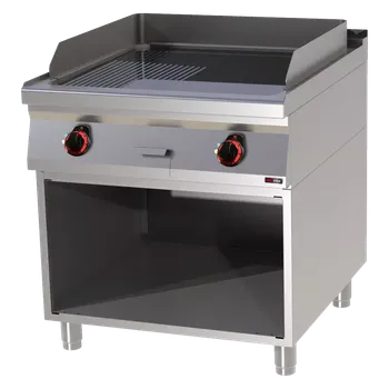 Grilovací deska 71x65 elektrická chromovaná kombinovaná s podestavbou 400 V | REDFOX - FTHRC 90/80 E