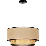 Duolla - Lustr na lanku BOHO 1xE27/15W/230V pr. 45 cm béžová/ratan