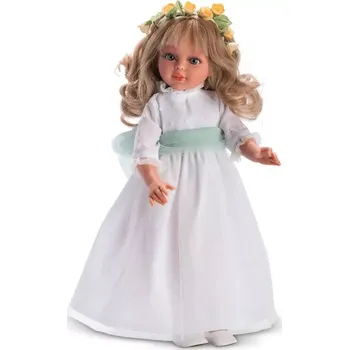 Panenka Realistická panenka SABRINA v bílých šatech - světlé vlasy od firmy ASIVIL ze Španělska (Velikost 40 cm)