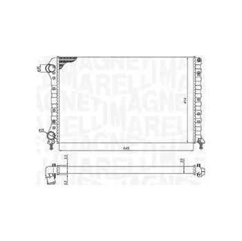 Chladič motoru Chladič, chlazení motoru MAGNETI MARELLI 350213194400