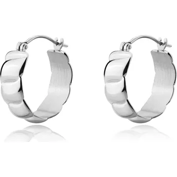 Náušnice S'Agapõ Půvabné ocelové kruhové náušnice Chunky SHK55 + 2 měsíce na vrácení zboží
