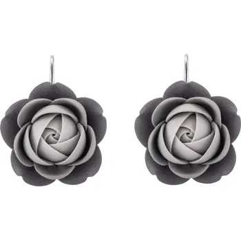 Náušnice Troli Šedé visací náušnice ve tvaru kytiček Seul + 2 měsíce na vrácení zboží