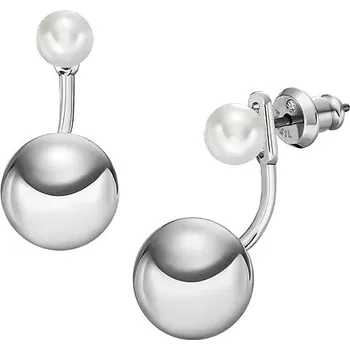 Náušnice Fossil Třpytivé stříbrné náušnice Bold Links JOA00927040 + 2 měsíce na vrácení zboží