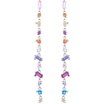 Agato Blyštivé dlouhé náušnice s barevnými zirkony AGT-E081PC + 2 měsíce na vrácení zboží