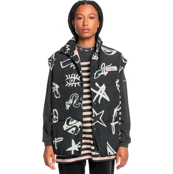 Dámská vesta Vesta Quiksilver Uni SL Puff Jacket tarmac fun zone L 2025 - Odesíláme do 24 hodin