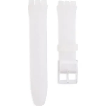 Řemínek na hodinky Silikonový řemínek Ricardo 19mm (pro Swatch), bílý, průhledný