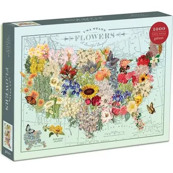 Puzzle Galison Puzzle Květy USA 1000 dílků