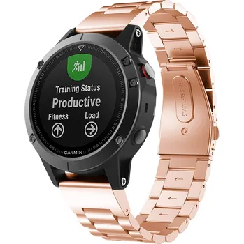 Řemínek na hodinky Kovový Garmin QuickFit řemínek 26mm - Rose Gold IR-AWGW-0287
