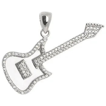 Přívěsek Stříbrný přívěšek kytara STRZ0342F