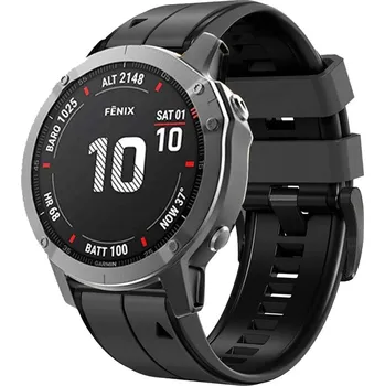 Řemínek na hodinky Double silicon Garmin QuickFit řemínek 26mm - Černý IR-AWGW-0298