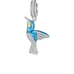 For Silver Přívěsek Modrý Kolibřík se zirkony - Stříbro 925