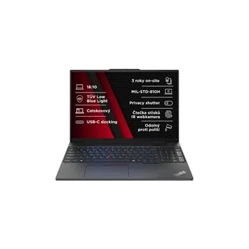 Notebook Lenovo ThinkPad E16 G2 Ryzen 5 7535HS 16GB 512GB SSD 16" WUXGA IPS 3yOnsite Win11 Pro černá