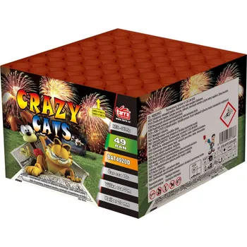 Zábavní pyrotechnika OHŇOSTROJ - BATERIE VÝMETNIC CRAZY CATS 49 RAN 8/1