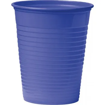 Jednorázové nádobí Kelímky plastové barevné, 100 ks Barva: Modrá