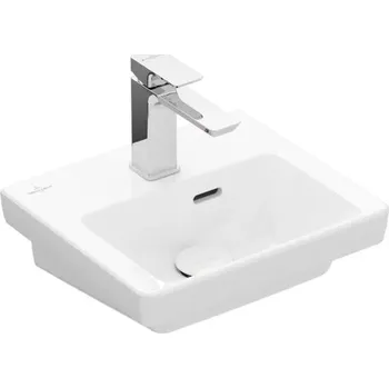 Umyvadlo Villeroy&Boch Subway 3.0 Umývátko 37x30,5 cm s otvorem a přepadem, bílá Alpin 43703701