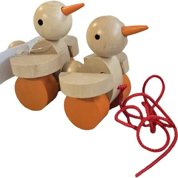 Dřevěná hračka Vencl Dřevěná dekorace ptáčci na kolečkách