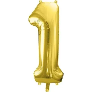 Balónek Balónek fóliový narozeniny číslo 1 zlatý 72 cm pa33382