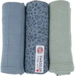 Lodger Swaddler Flower Tribe 70 x 70 cm, 3 ks - Ocean
