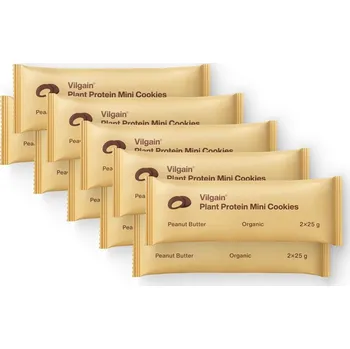 Vilgain Plant Protein Mini Cookies BIO – 10× arašídové máslo 50 g (2 x 25 g)