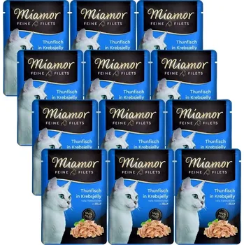 Krmivo pro kočku Miamor Feine Filets - vlhké krmivo pro kočky s tuňákem v krabím želé 12x100g