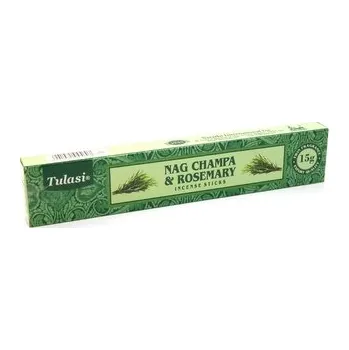 Vonná tyčinka Indické vonné tyčinky Tulasi Nag Champa Rosemary 15 ks