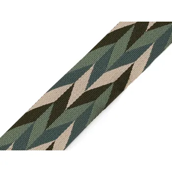 Galanterie Oboustranný popruh šíře 50 mm Varianta: 3 zelená šalvěj tmavá zelená