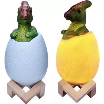 Dětské svítidlo Verk 12294 Lampička 3D Dinosaurus RGB