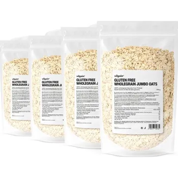 Vilgain Celozrnné ovesné jumbo vločky bezlepkové – 4x 750 g