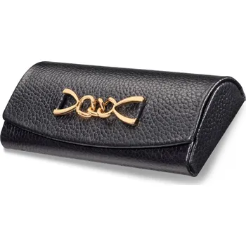 Gabriela - Luxusní kožené pouzdro na brýle - černá