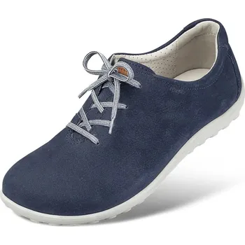 Dámská zdravotní obuv Dámská nízká sportovní bosá kožená obuv se šněrováním, lehká, měkká, bezešvá, pohodlná, přiléhavá, sportovní obuv, dámská obuv, polobotky, barefoot, modrá: 38