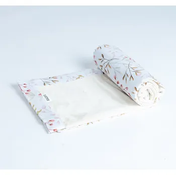 Dětská deka Tulimese Tulimese Beránková deka růžové lístečky 75x100cm zelená