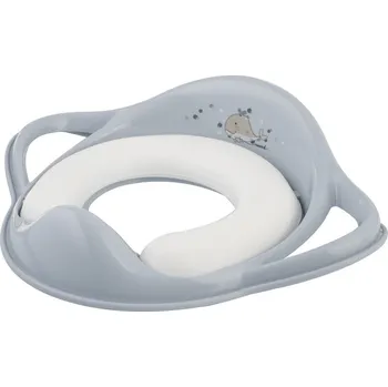 WC sedátko MALTEX Redukce na WC s úchyty měkká Velrybka Minimal - satin blue