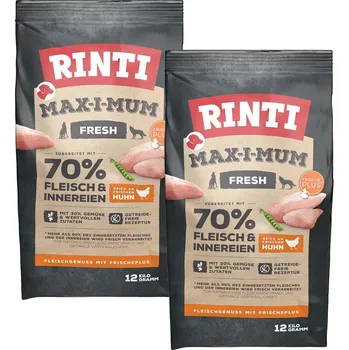 Krmivo pro psa Rinti Max-i-Mum kuřecí maso 2 × 12 kg