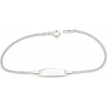 Náramek Stříbrný náramek pancr s destičkou 16 cm 78501F