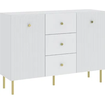 Komoda Komoda 2D3S ALMONTE bílá/zlatá