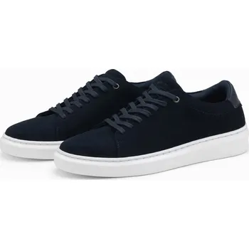 Pánské tenisky Klasické pánské tenisky z měkkého semiše - tmavě modré V4 OM-FOCS-0163 - 41