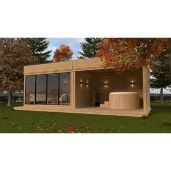 Zahradní domek Nordic wood Zahradní multifunkční domek DIY Cube 3x4+3x4 OP