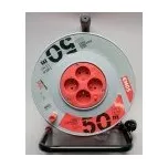 PVC prodlužovací kabel na bubnu, 4 zásuvky, 50 m, P19450, Emos, EM-P19450