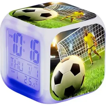 Budík Fotbal – digitální LED budík (hodiny), typ 2