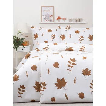 Povlečení MKLuzkoviny.cz Podzim fialové 140 x 200, 70 x 90 cm nitěné knoflíky