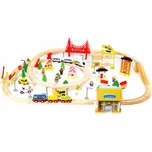 Aga4Kids Dřevěná vláčkodráha 108 dílů na baterie