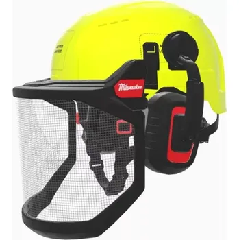 Lesnická přilba Milwaukee BOLT200 odvětrávaná reflexní žlutá (Ochranná helma pro lesníky Milwaukee)